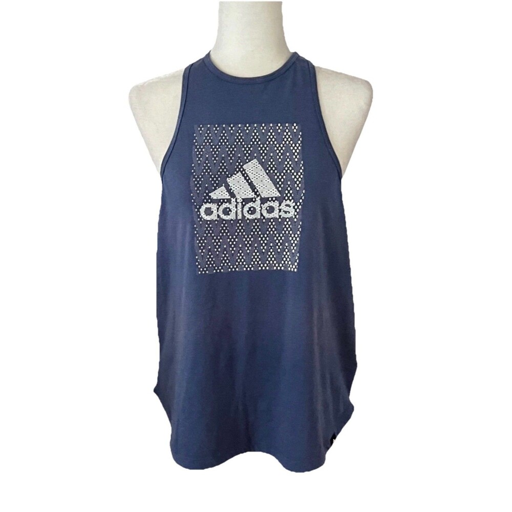 Adidas Racerback Tank Top Blue Pullover Athletic Gym Workout Shirt Size XL
